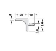 Obrazek Profil uchwytowy S czarny mat  L-2,5m