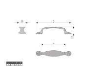 Obrazek Uchwyt UM-132 L96 czarny mat