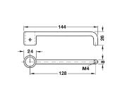 Obrazek Uchwyt do zamka z przedłużoną obudową cylindra