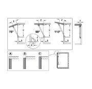 Obrazek Podnośnik gazowy z funkcją STOP 60N biały