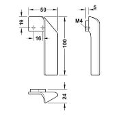 Obrazek Uchwyt H2155 czarny lewy