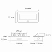 Obrazek KOMBI BOX USB 2xschuko 2xUSB czarny przewód 3m