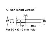 Obrazek Odbojnik K PUSH TECH krótki szary