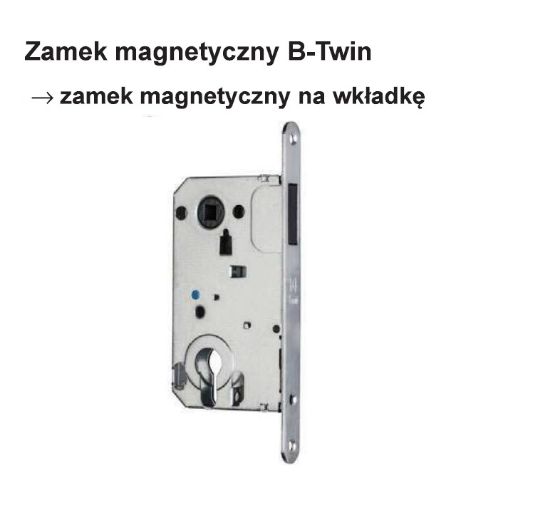 Obrazek Zamek magnetyczny B-Twin PZ chrom satyna