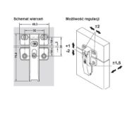 Obrazek Zawias środkowy Free Fold