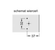Obrazek Prowadnik zawiasu Metalla+ H-2 regulacja mimośrod.