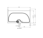 Obrazek Okucie narożne Trigon 450 mm białe lewe