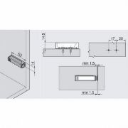 Obrazek 956.1201 tip-on adapter krótki szary