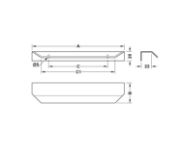 Obrazek Uchwyt  krawędziowy L-1200mm czarny
