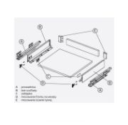 Obrazek Szuflada MATRIX S SLIM L-270mm H-84 czarna