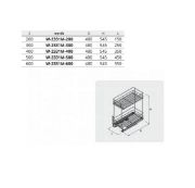 Obrazek Kosz cargo dolny 500 2 poziomy linia PRO