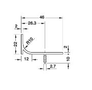 Obrazek Profil uchwytowy F czarny mat L-2,5m