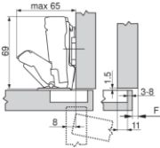 Obrazek 71T6550 zawias 170` clip top