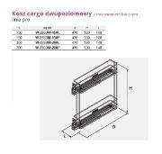 Obrazek Kosz cargo boczny lewy 150 2 poziomy linia PRO P68