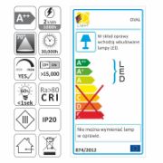 Obrazek Oprawa LED OVAL biały naturalny stal drapana 2W