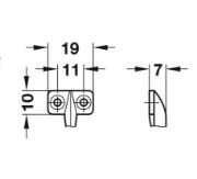 Obrazek Ogranicznik kąta otwarcia frontu brąz