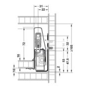 Obrazek Szuflada Matrix P H-92 L-450 szara 50kg