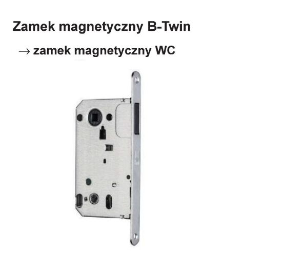 Obrazek Zamek magnetyczny B-Twin WC chrom polerowany