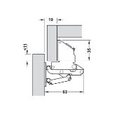 Obrazek Zawias CH600 do klap 2,10kg z amortyzatorem