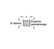 Obrazek Mufa wkręcana M8x15mm