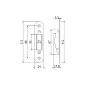 Obrazek Blacha zaczep.zamka B-Twin regulowana chrom mat