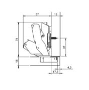 Obrazek Zawias Metalla+ 155`z hamulcem