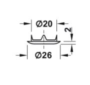 Obrazek Zamek meblowy kwadratowy prawy system 1 klucza