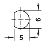 Obrazek Drążek profilowy 6mm niklowany L-2.5m