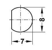 Obrazek Drążek profilowy 8mm niklowany L-2m