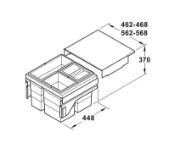 Obrazek Kosz Hailo Cargo 600 1x28/2x13L