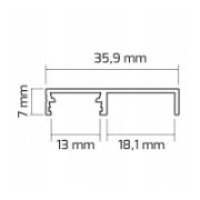 Obrazek Profil FLOOR LINE L-3m klosz transparentny