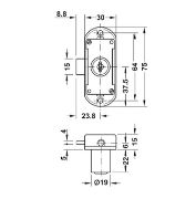 Obrazek Zamek baskwilowy Econo nikiel lewy dormas 15mm