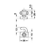 Obrazek Zaczep hakowy 6mm