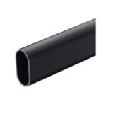 Obrazek Drążek OVA czarny mat  30x15x1,0mm L-2,5m