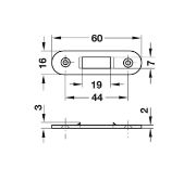 Obrazek Zamek wierzchni do żaluzji Symo dornmass 24,5 mm