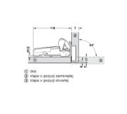 Obrazek Zawias do barków PACTA model B push bez samodomyk.