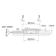 Obrazek Wyłącznik meblowy do wpustu WM230