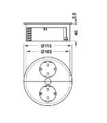 Obrazek Gnizdo Twist 2 gnizada UTE inox Bachmann