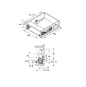 Obrazek Szuflada MATRIX S35 PTO L-450 biały 35kg.