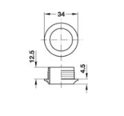 Obrazek Rozeta nikiel mat 16mm