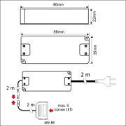 Obrazek Zaslilacz LED 24W z dystrybutorem 6xmini amp.