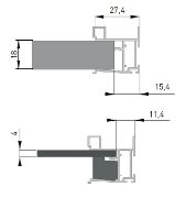 Obrazek Rączka NERO 18/4mm L-2,70m czarna