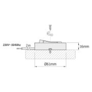 Obrazek Wyłącznik meblowy z dystansem WM230