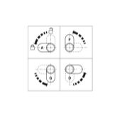 Obrazek Zamek zaczepowy Symo nikl. B 180° 22mm