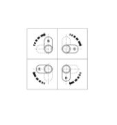 Obrazek Zamek zaczepowy Symo nikl. B 180° 22mm