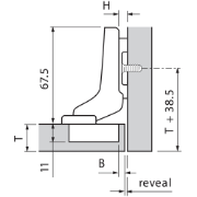 Obrazek 70M2750 zawias wewnętrzny bez sprężyny clip 110`