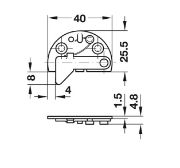 Obrazek Zapadka szuflady do centralnego zamka obrot. lewa
