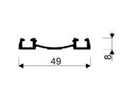 Obrazek Tor dolny ELEGANT II srebrny L-3m