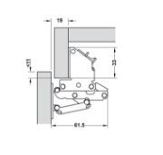 Obrazek Zawias CH600 do klap 2,10kg