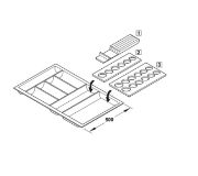 Obrazek Wkład na sztućce biały 440x500x50mm